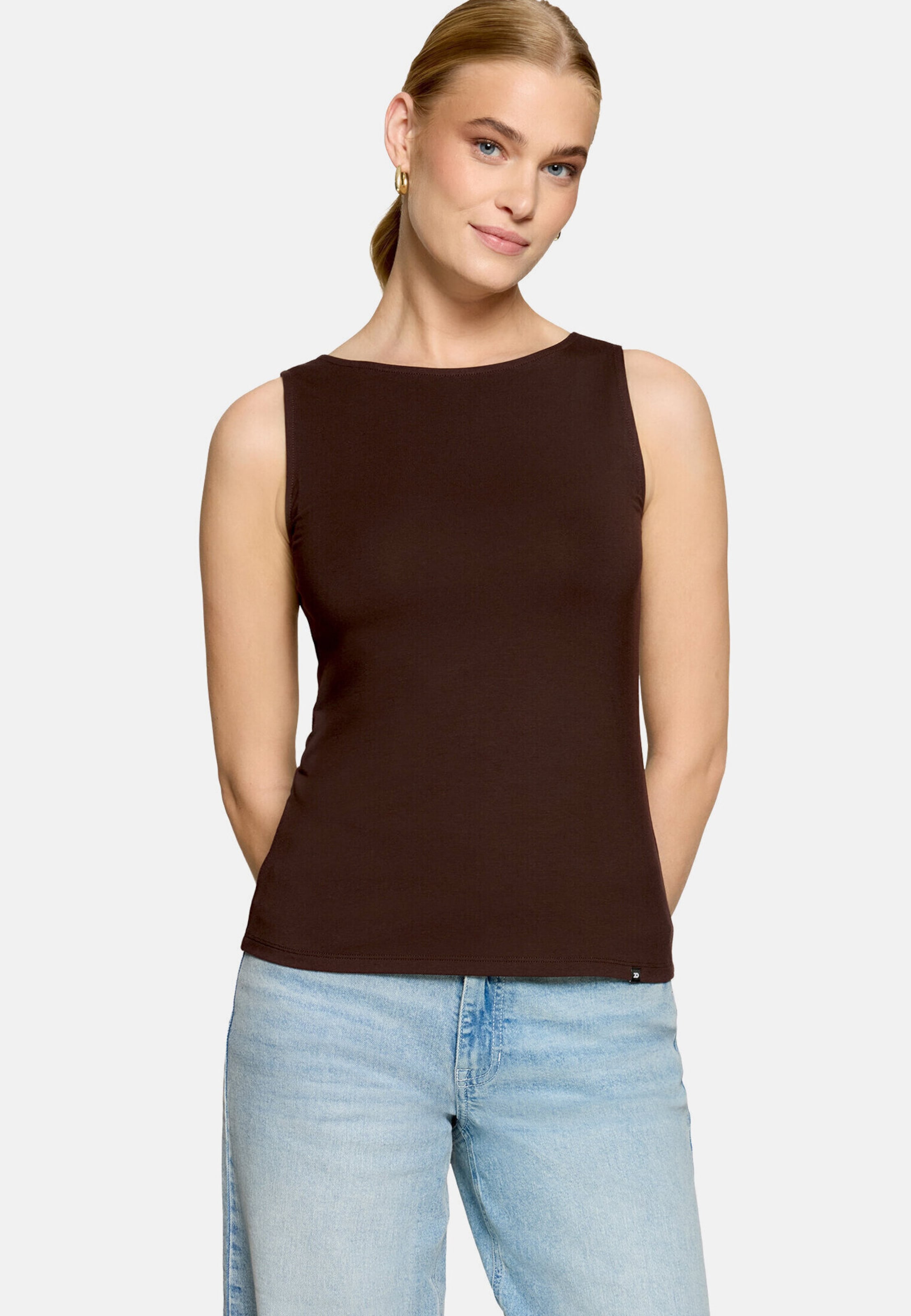 zero Top in Brown: front