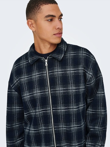 mėlyna Only & Sons Patogus modelis Marškiniai 'ONSHENDON'