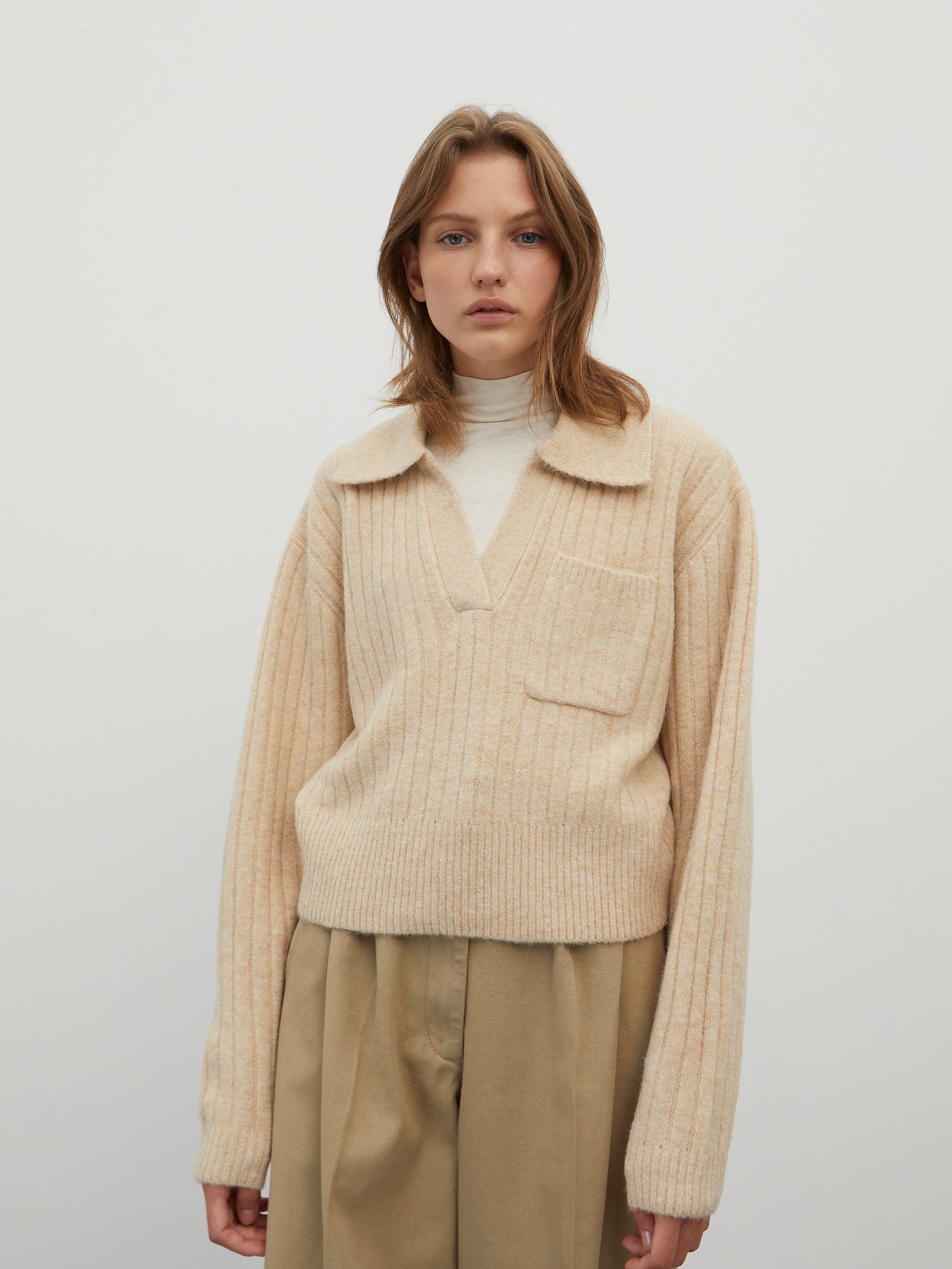 Frauen Pullover & Strick EDITED Pullover 'Marian' in Beige - JB85375 Frauen Pullover & Strick EDITED Pullover 'Marian' in Beige - JB85375