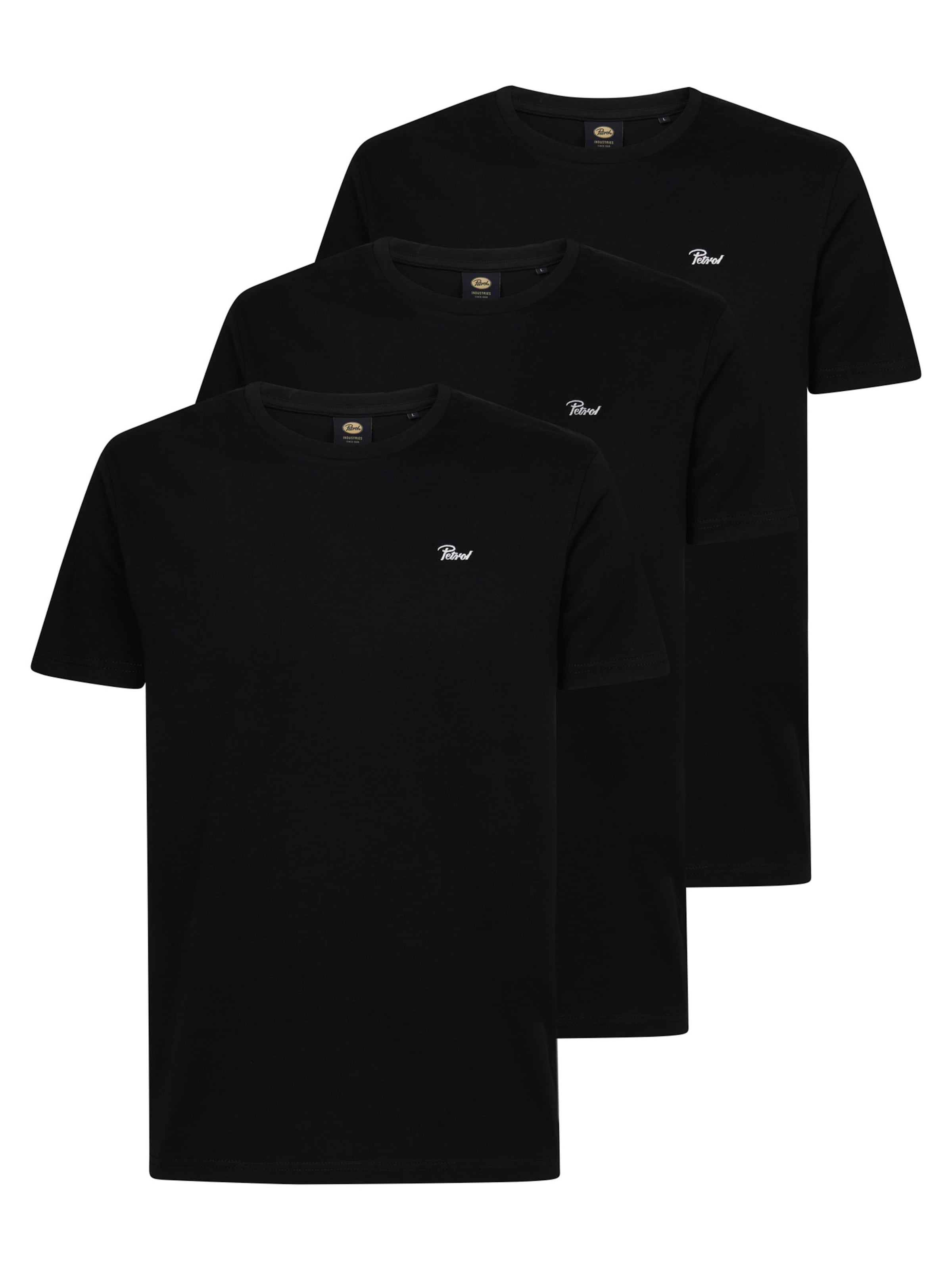 Petrol Industries Tričko 'Sidney' - Čierna: predná strana