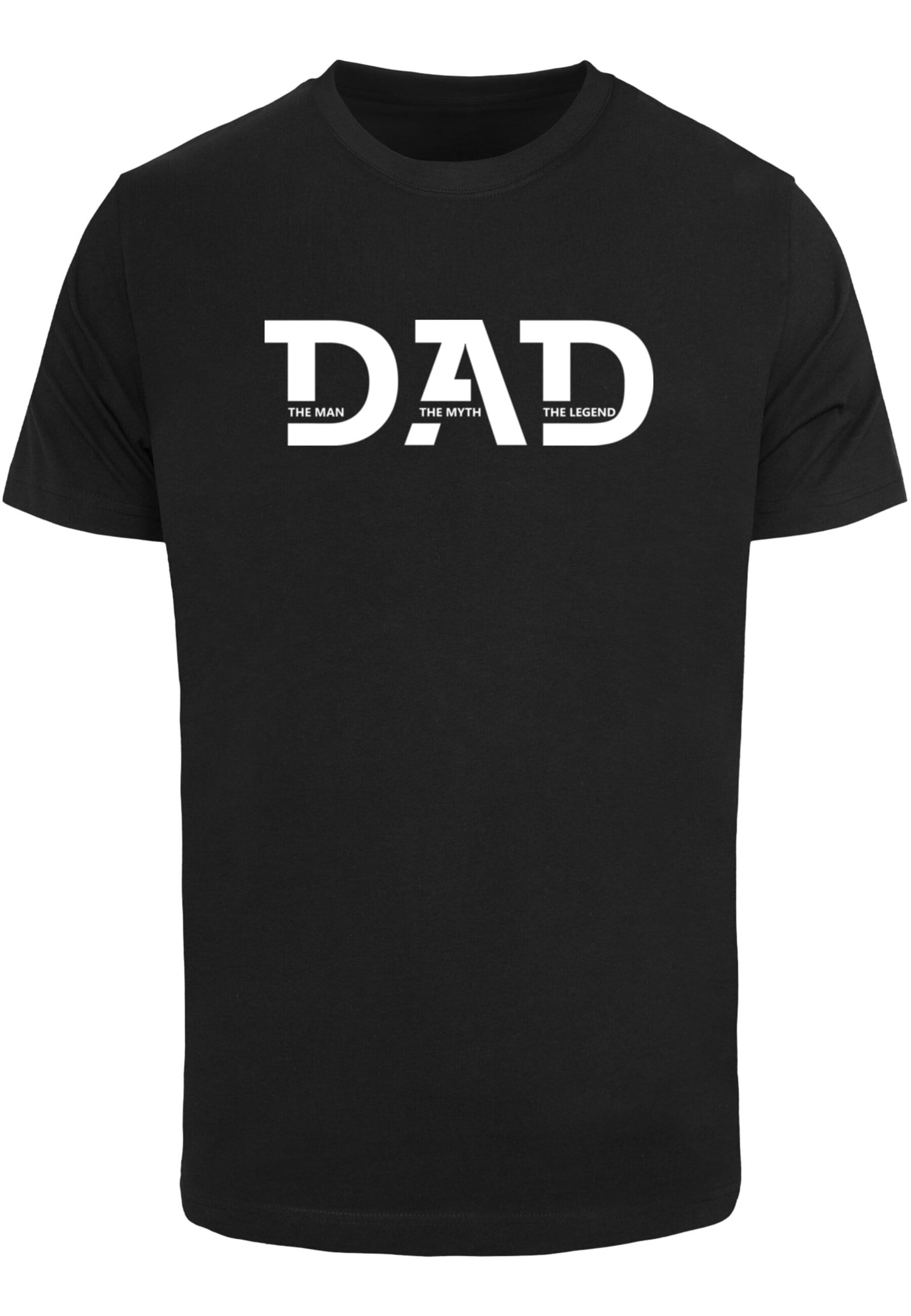 Merchcode Shirt 'Fathers Day - The Man, The Myth, The Legend' in Black: front