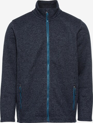 KILLTEC Athletic Cardigan in Blue: front