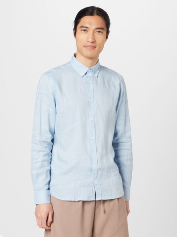 s.Oliver Regular fit Button Up Shirt in Blue: front