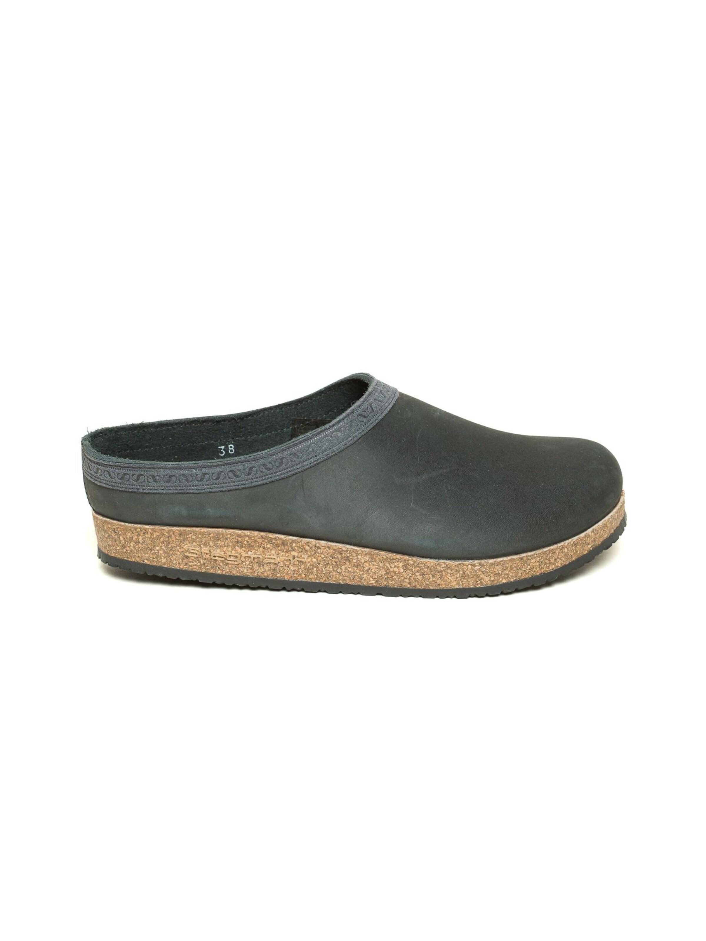 Stegmann Clogs 'Lederhausschuh Leder Clog Stegmann' in Grey