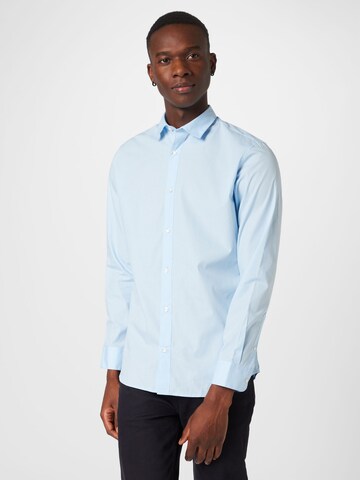 Coupe regular Chemise 'JOE' JACK & JONES en bleu : devant