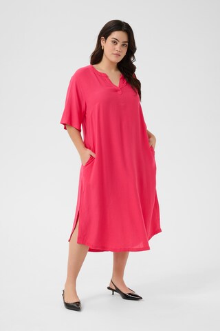 KAFFE CURVE Blusenkleid 'Mille' in Rot