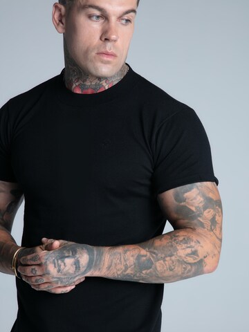 SikSilk Shirt 'Muscle' in Zwart