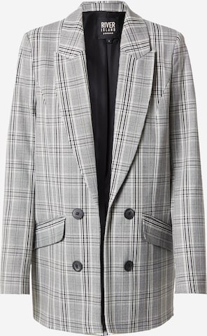 River Island Blazer in Grey: front