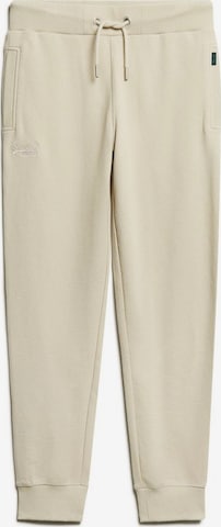 Superdry Tapered Broek 'Essential' in Beige: voorkant