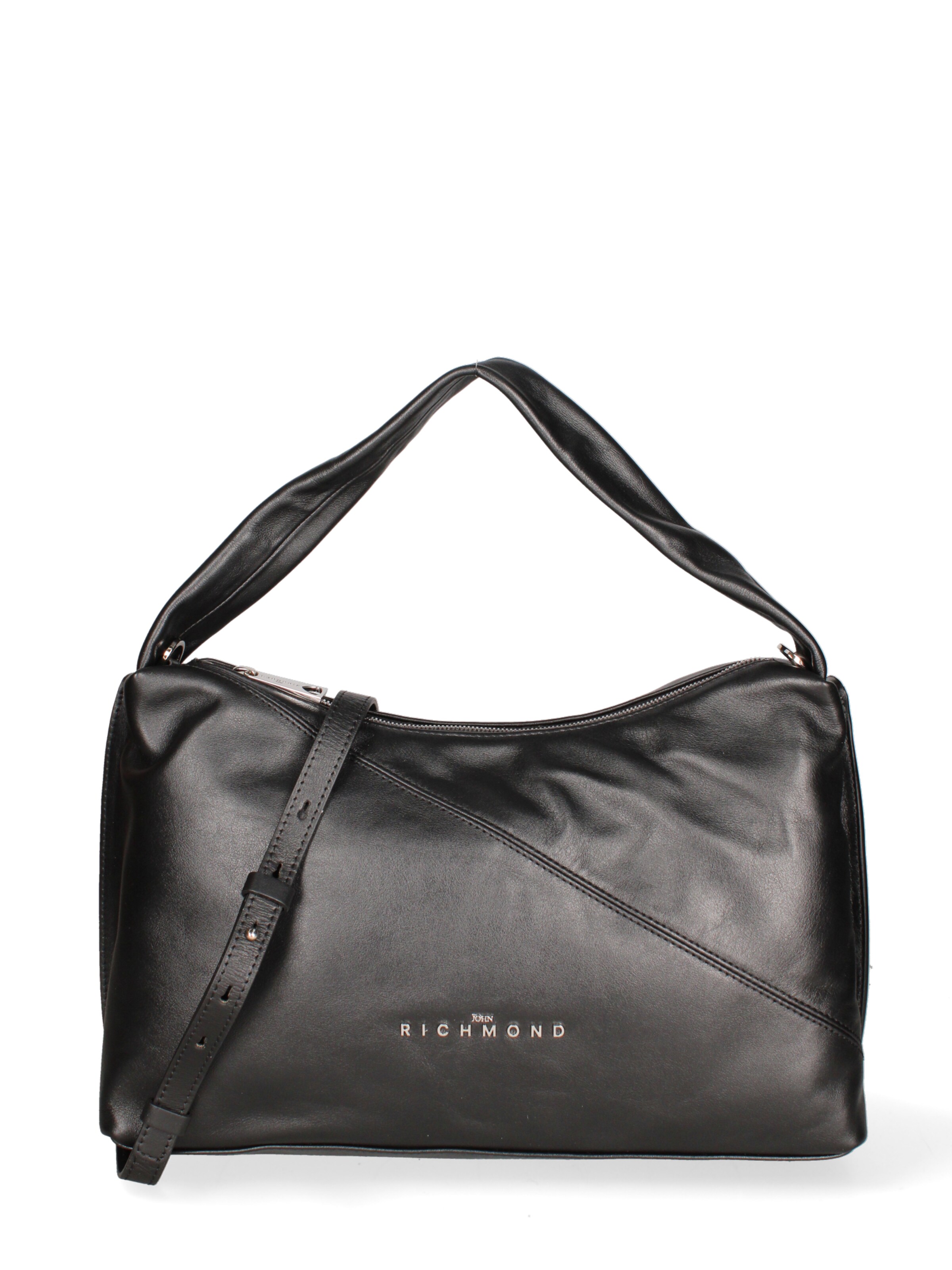 Borsa a spalla di John Richmond in nero: frontale