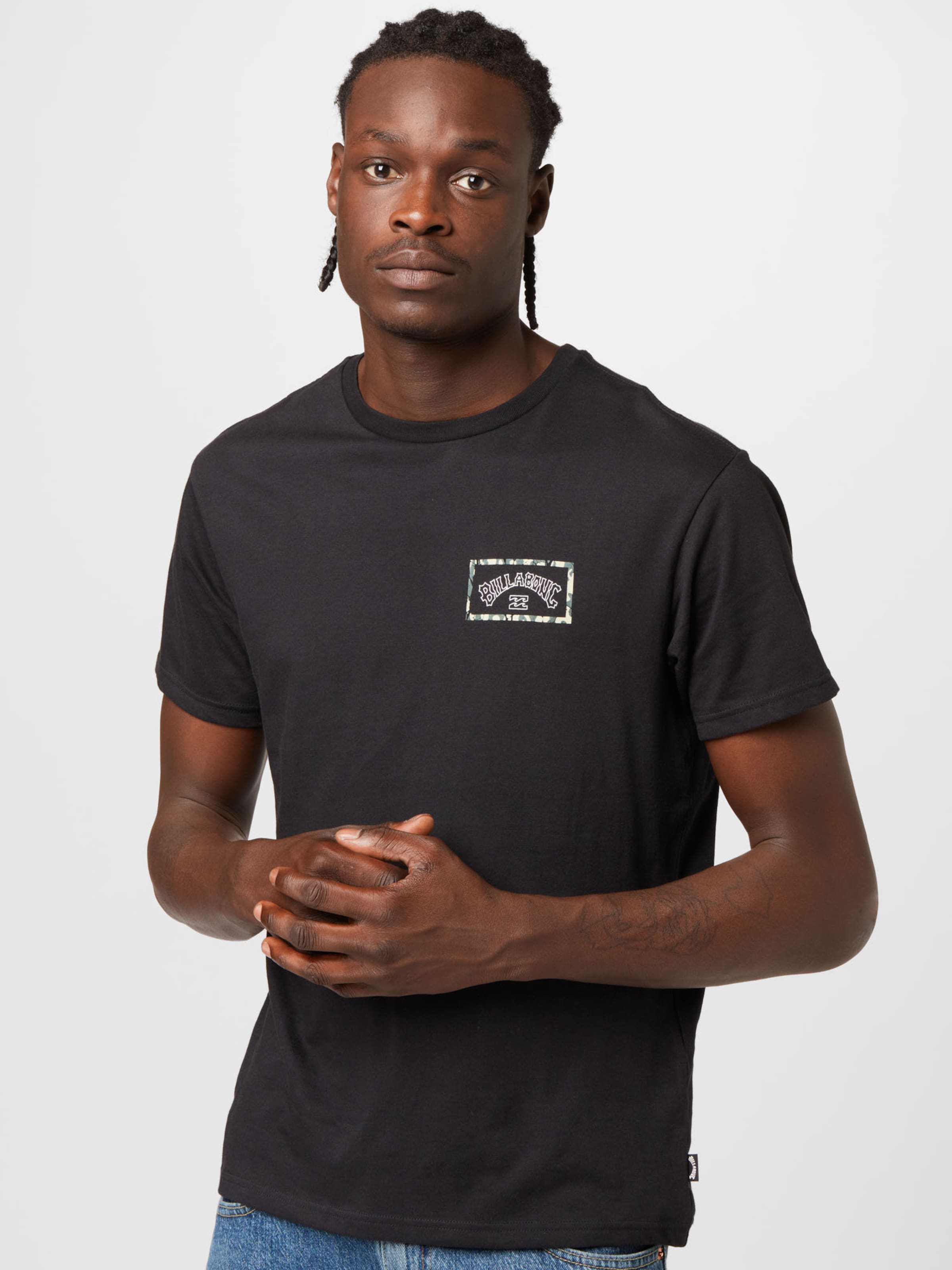 Männer Shirts BILLABONG T-Shirt 'Adiv' in Schwarz - ZM68108