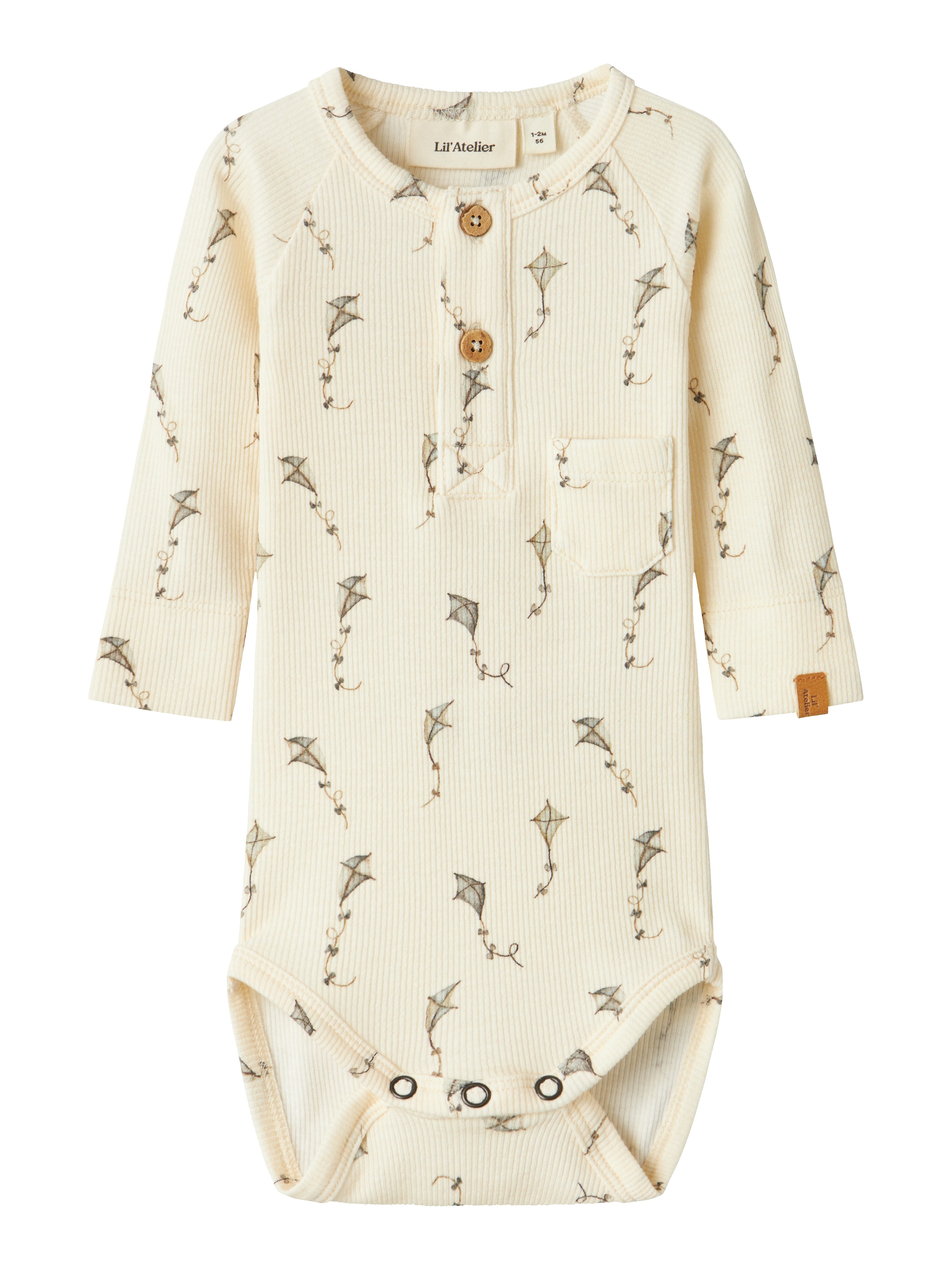 NAME IT Sparkedragt/Body 'Gavo Elm' i beige: forside