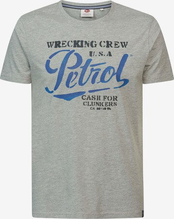 Petrol Industries Shirt 'Classic' in Grijs: voorkant