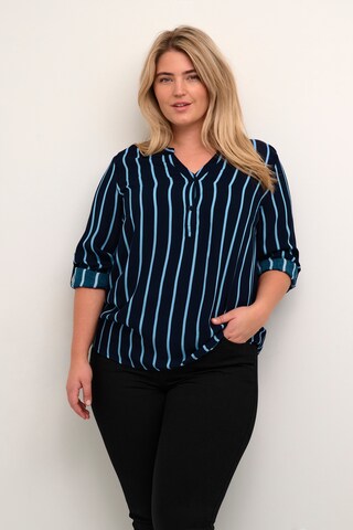KAFFE CURVE Blouse 'sida' in Blue: front