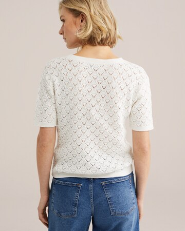 WE Fashion Пуловер в бяло