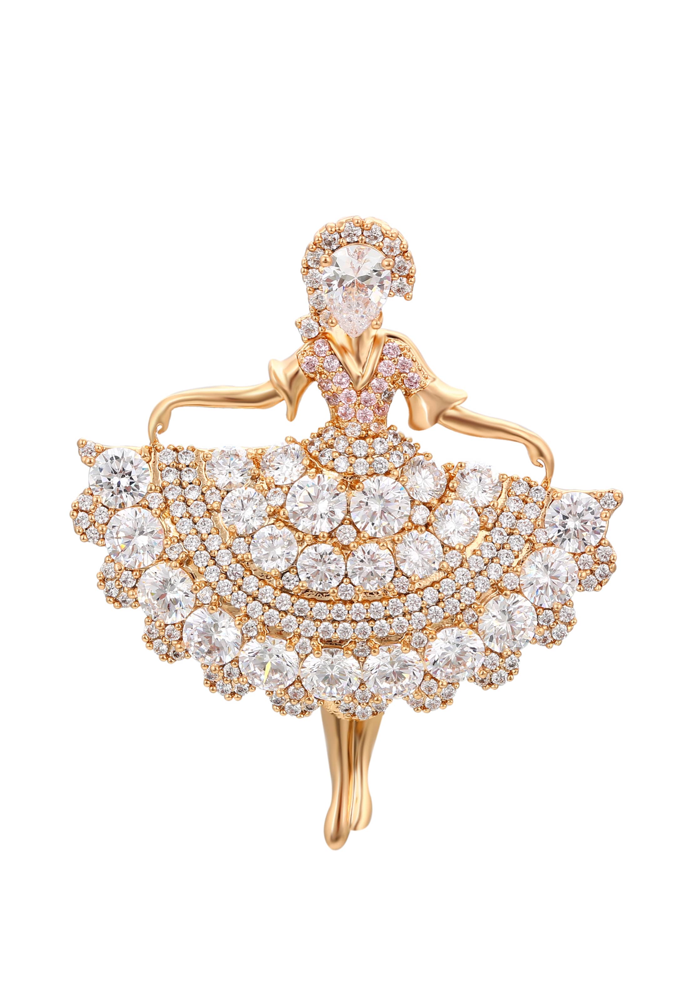 Broche NAEMI en or : devant