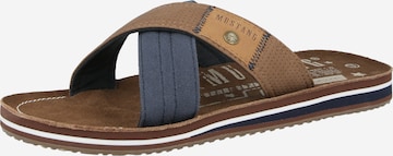 MUSTANG Nizki natikači | rjava barva: sprednja stran