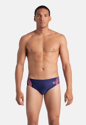 ARENA Swim Trunks 'OPENINGS' in Blue: front