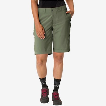 VAUDE Regular Workout Pants 'Ledro' in Green: front