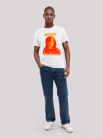 T-Shirt 'Billie Eilish Portrait' F4NT4STIC en blanc
