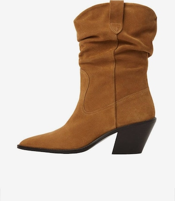 MANGO Boots 'Wey' in Brown: front
