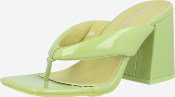 Public Desire T-Bar Sandals 'HUGO' in Green: front