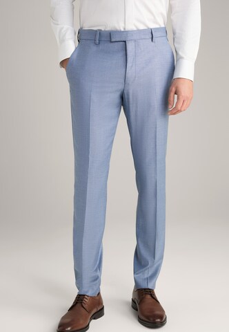 JOOP! Slim fit Pleated Pants 'Gun' in Blue: front