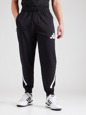 ADIDAS SPORTSWEAR Tapered Workout Pants 'Z.N.E.' in Black: front