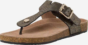 Tongs s.Oliver en noir : devant