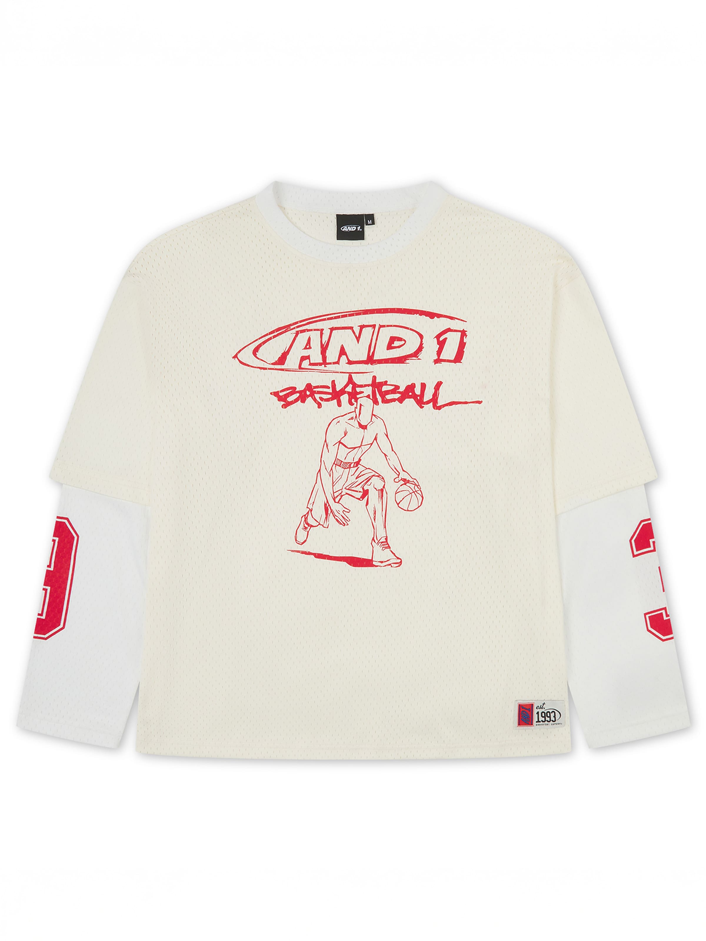 AND1 Tričko – béžová: přední strana