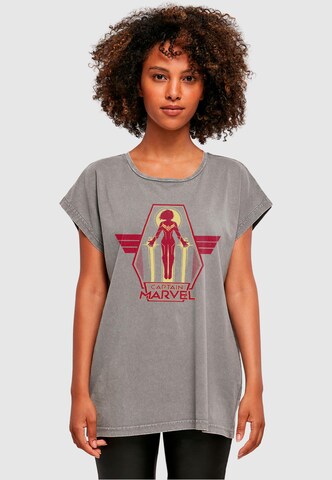 ABSOLUTE CULT T-Shirt 'Captain Marvel - Flying Warrior' in Grau: Vorderseite