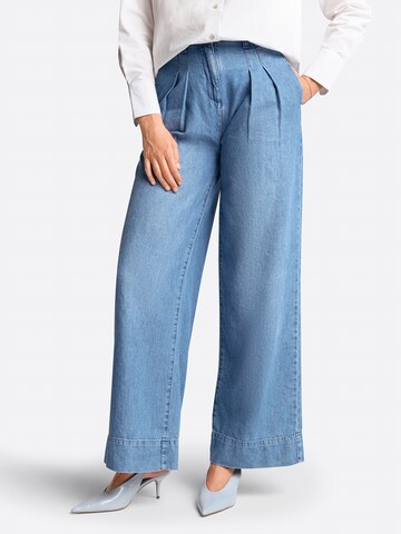 Wide leg Jeans con pieghe di Rich & Royal in blu: frontale