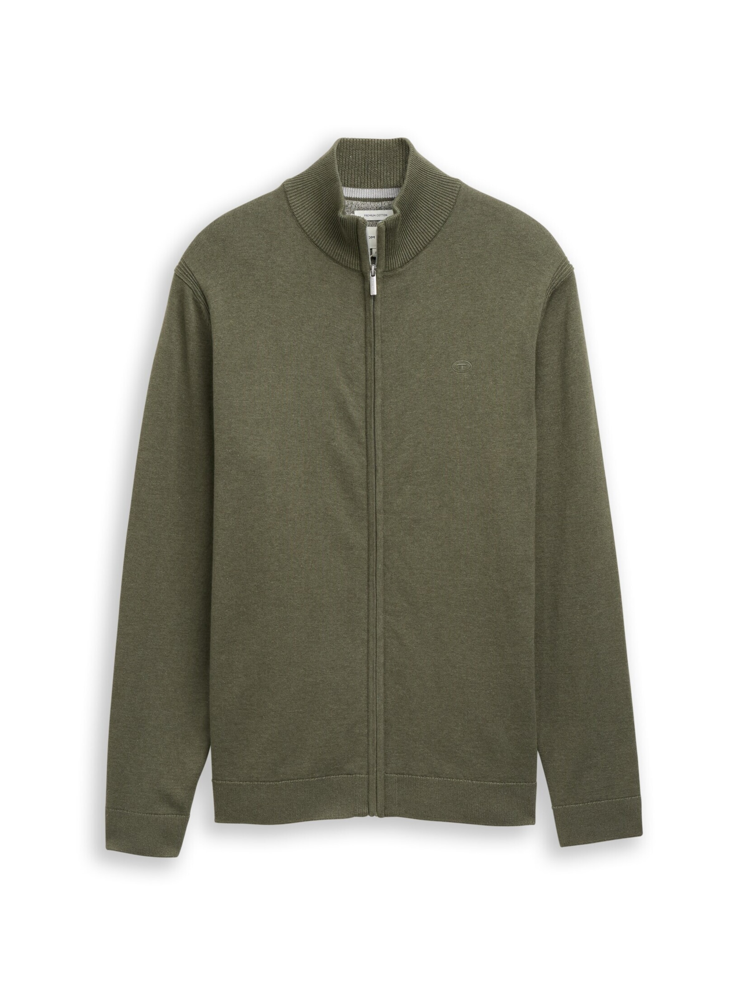TOM TAILOR Knit cardigan in Green: front