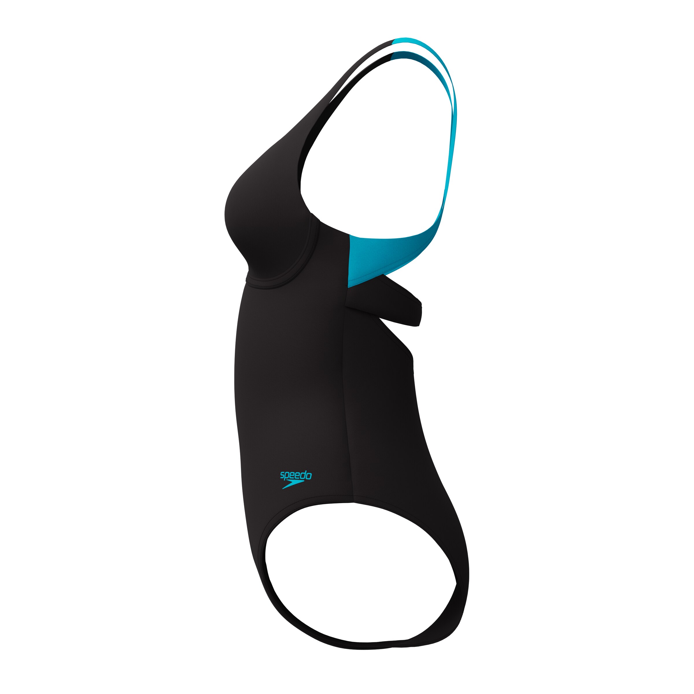 SPEEDO Bustier Badeanzug in Schwarz