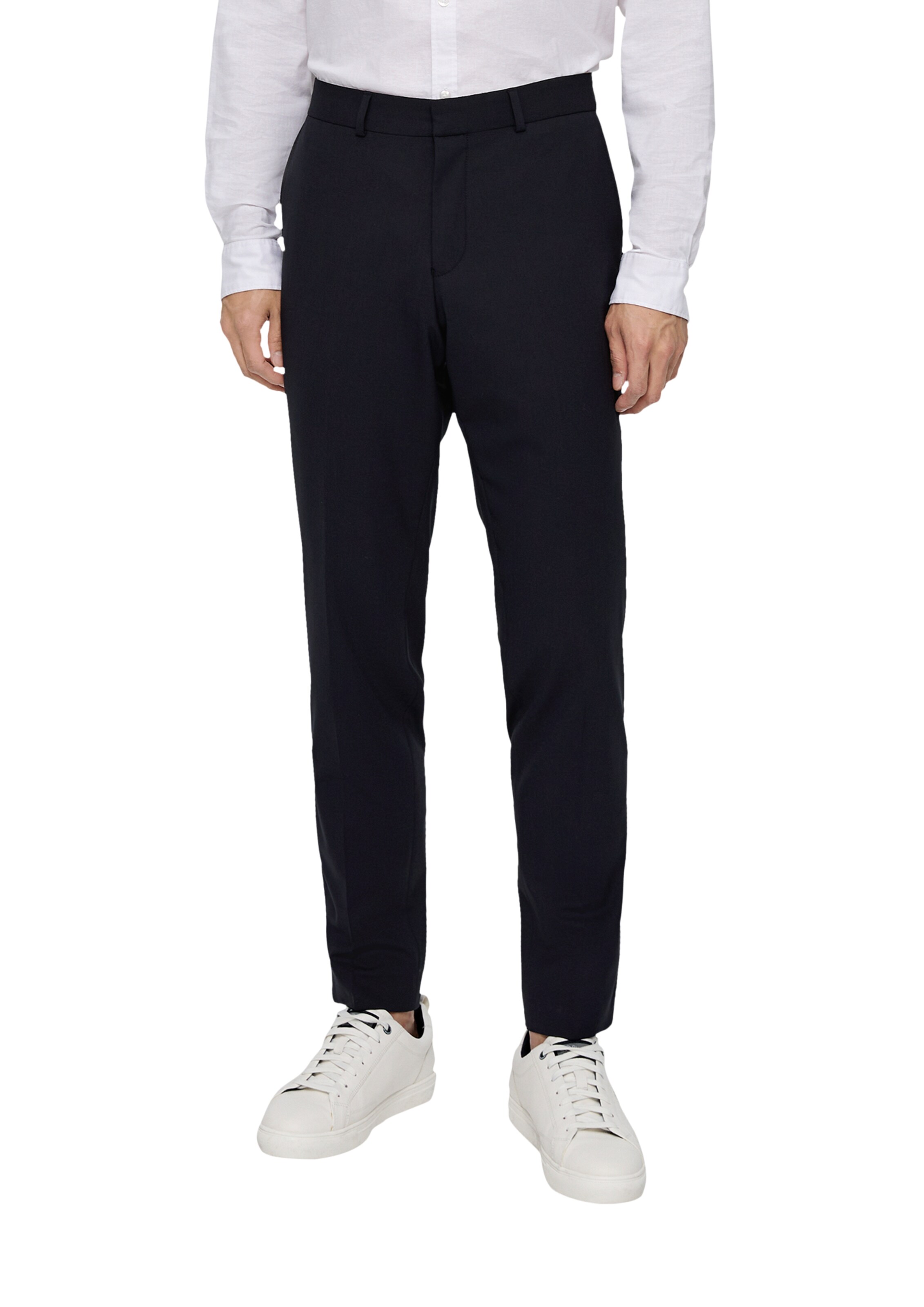 s.Oliver Slimfit Pantalon in Blauw: voorkant
