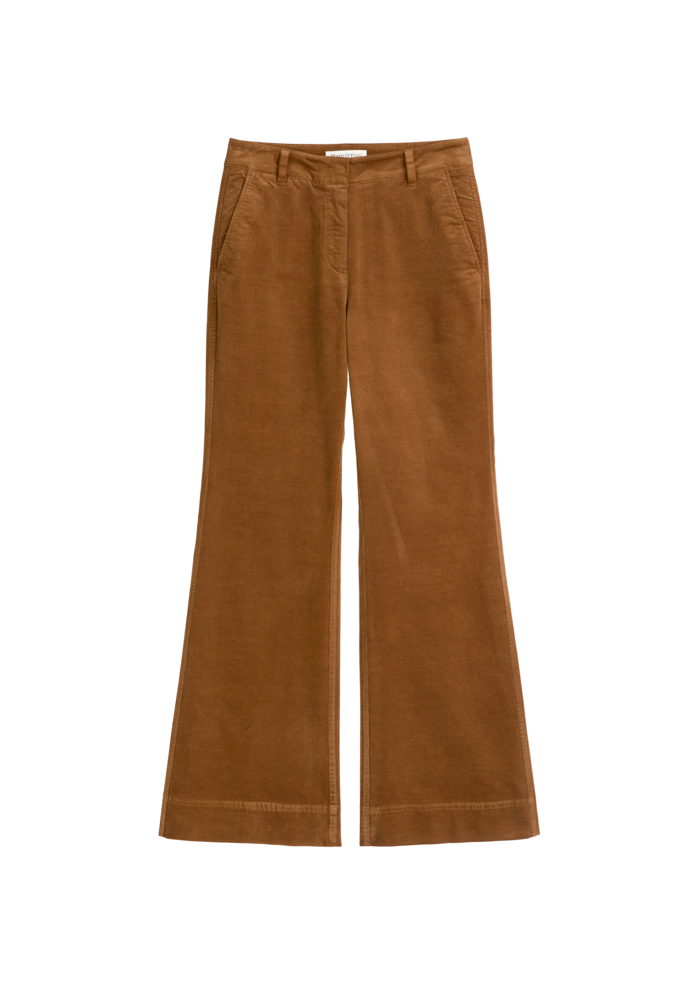 Marc O'Polo Flared Broek in Bruin: voorkant