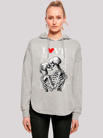 Sweat-shirt 'Love is all you need' F4NT4STIC en gris : devant