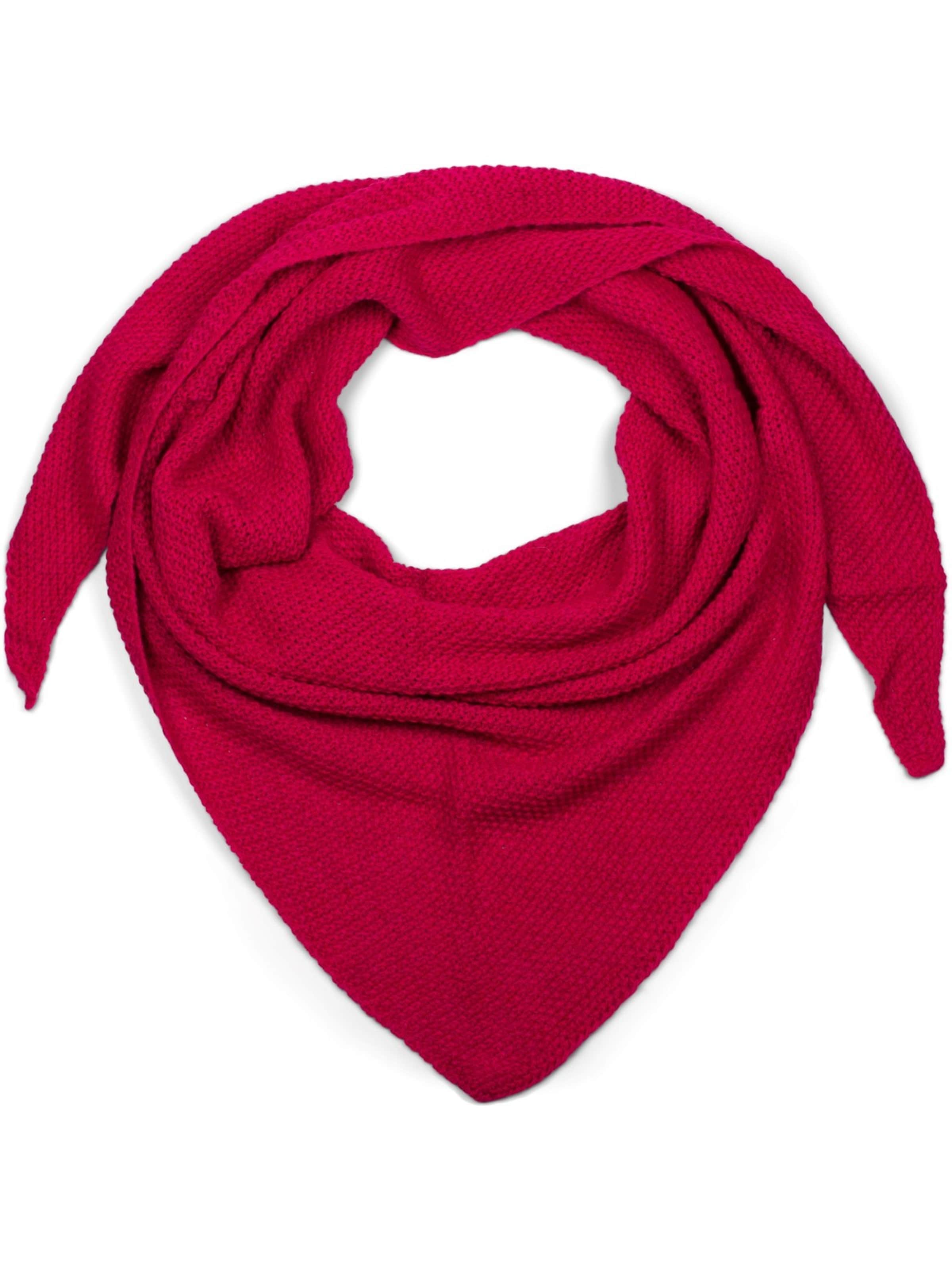 styleBREAKER Tuch 'Strick Dreiecktuch Einfarbig'‌‌‌‌‌‌‌ in Pink: Vorderseite