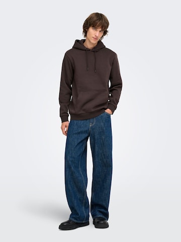 Coupe regular Sweat-shirt 'CERES' Only & Sons en marron