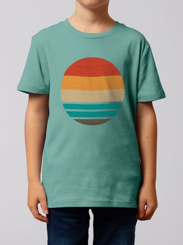 T-Shirt 'Retro Sunset Ocean' watabout.kids en bleu