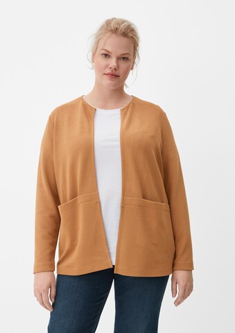 TRIANGLE Knit Cardigan in Brown: front