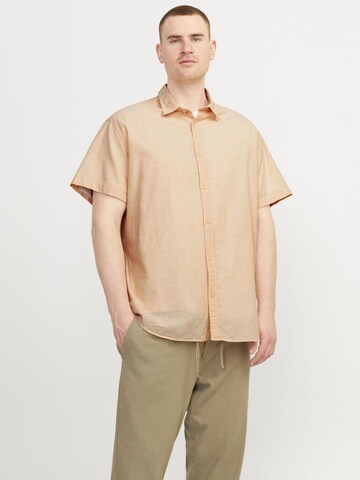 Jack & Jones Plus Slim Fit Hemd in Orange: Vorderseite