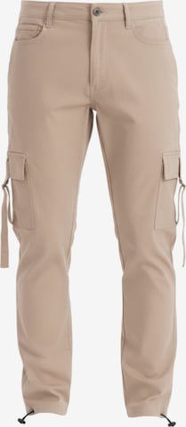 Ombre Cargo trousers in Beige: front