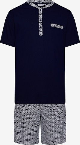 Pyjama court 'Shortama with buttons' Pastunette en bleu : devant