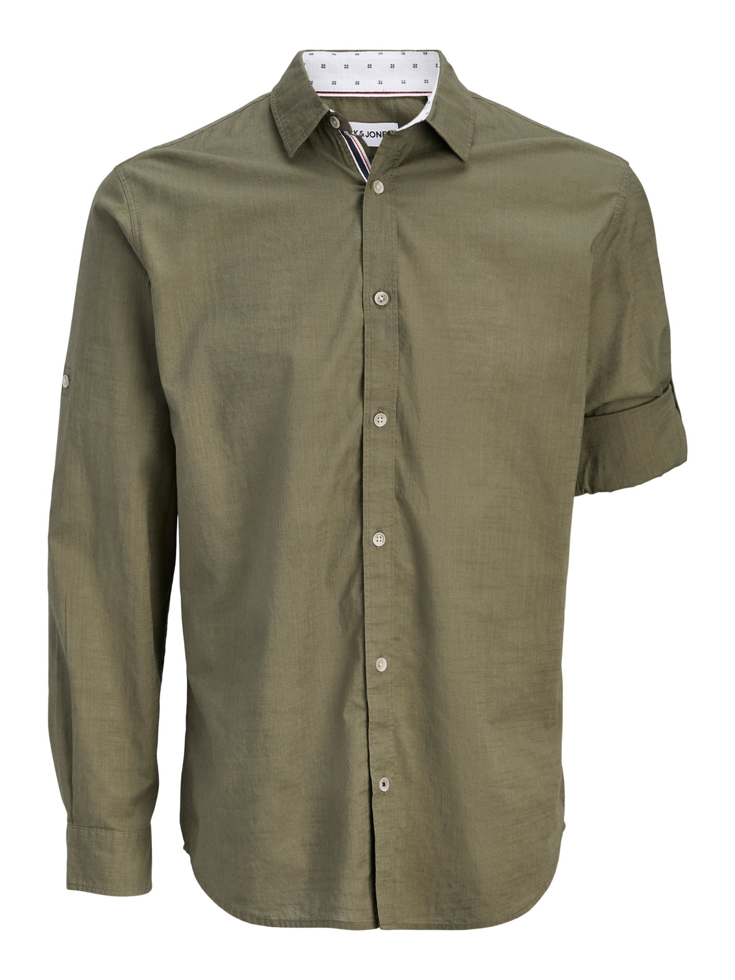 Regular fit Camicia di JACK & JONES in verde: frontale