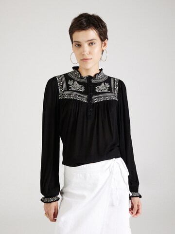 GARCIA Blouse in Zwart: voorkant
