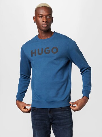 HUGO Red - Sweatshirt 'Dem' em azul: frente