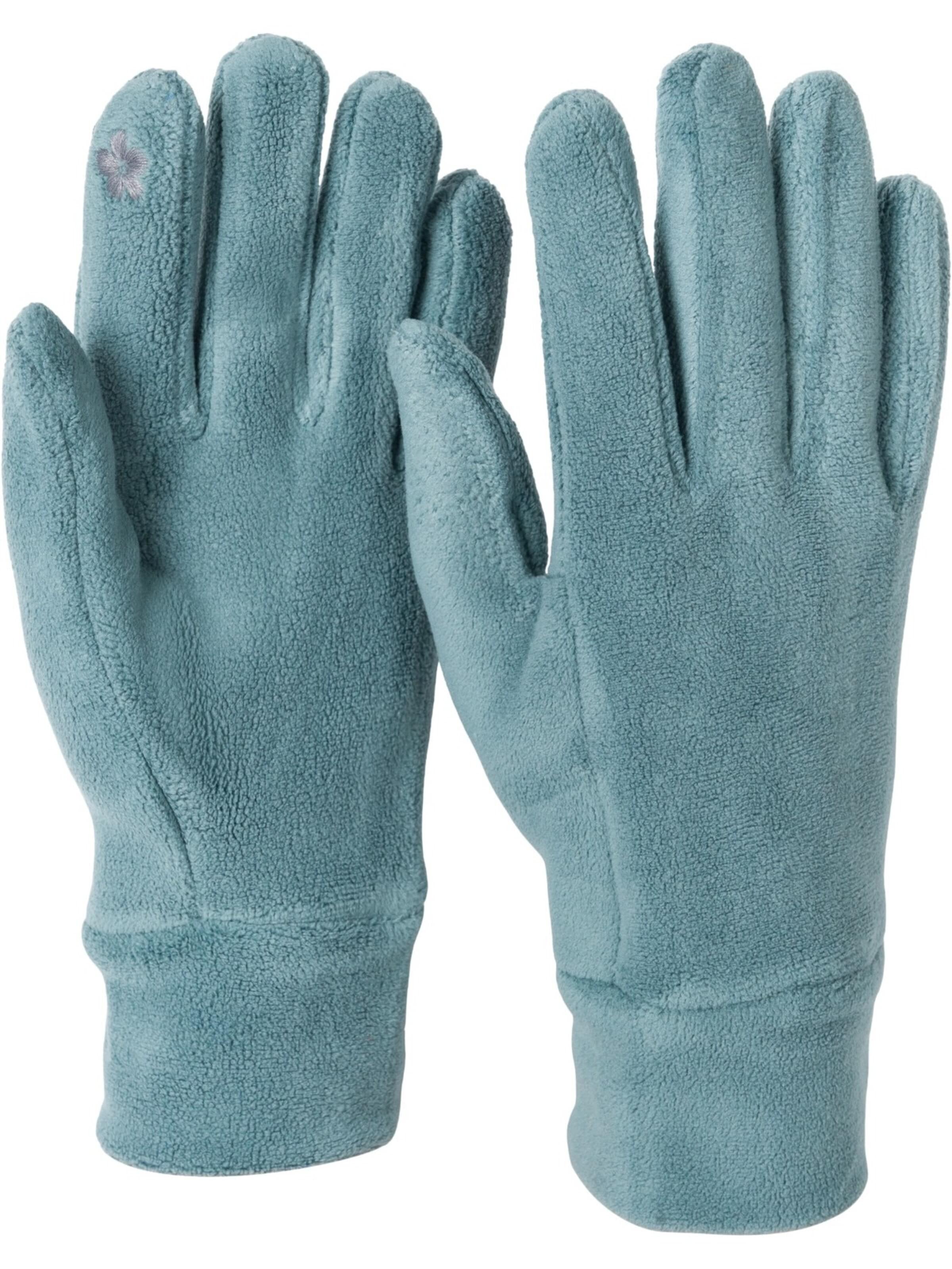 styleBREAKER Fingerhandschuhe 'Einfarbige Touchscreen Fleece Handschuhe'‌‌‌ in Blau: Vorderseite