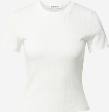 EDITED Тениска 'Perla' в бяло: отпред