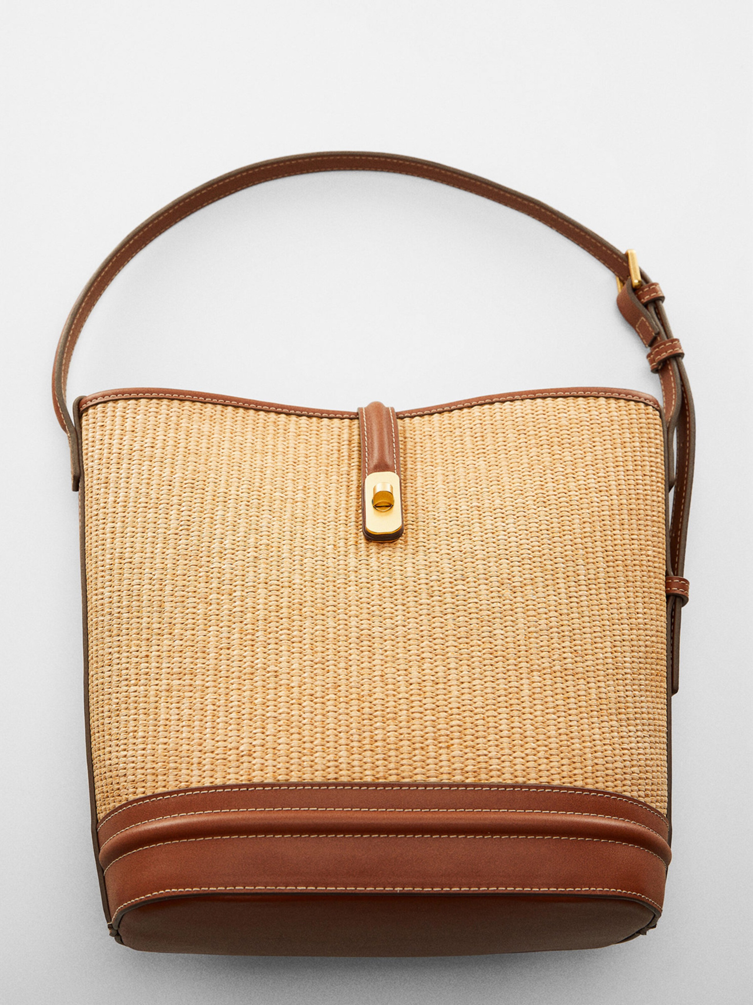 MANGO Women Textured Structured Handheld Bag - Price History